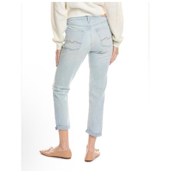 NWT 7 For All Mankind Jeans Womens sz 25 Josefina Slim Boyfriend Luxe Button Fly - Picture 4 of 16